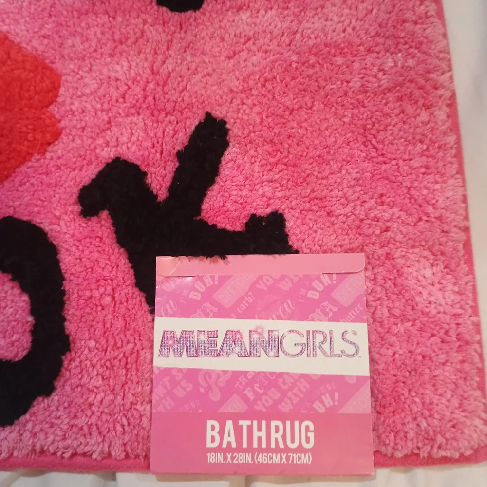 New Lindsay Lohan Mean Girls Pink Burn Book Bath Mat 18x28 - Picture 5 of 5
